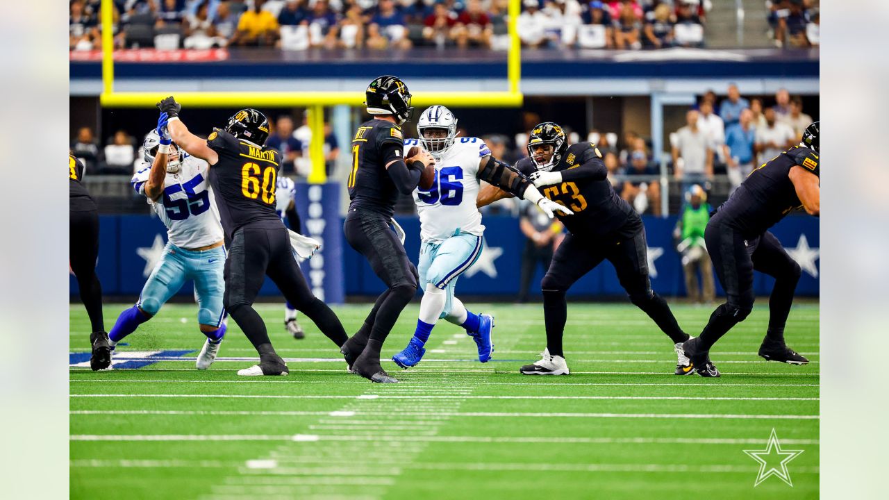 Dallas Cowboys safety Markquese Bell (41) in action during an NFL football  game against the Washington Commanders, Sunday, Oct. 2, 2022, in Arlington.  (AP Photo/Tyler Kaufman Stock Photo - Alamy