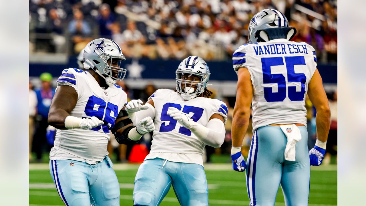 Dallas Cowboys safety Markquese Bell (41) in action during an NFL football  game against the Washington Commanders, Sunday, Oct. 2, 2022, in Arlington.  (AP Photo/Tyler Kaufman Stock Photo - Alamy