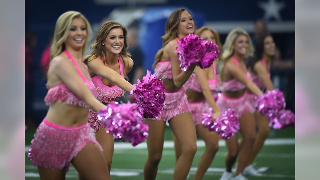 Dallas Cowboys Football Team Breast Cancer Awareness 3x5 Flag cheerleaders  komen