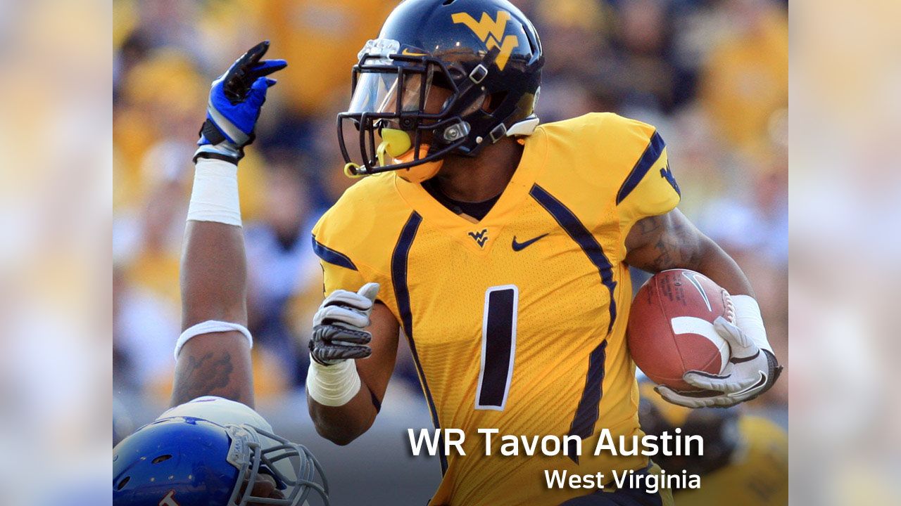 Tavon Austin WVU Jersey, White Tavon Austin WVU Jersey, Yellow Tavon Austin  WVU Jersey, Apparel, Gear, Merchandise