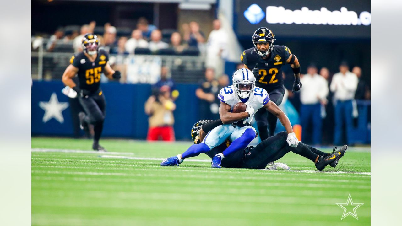 Dallas Cowboys safety Markquese Bell (41) in action during an NFL football  game against the Washington Commanders, Sunday, Oct. 2, 2022, in Arlington.  (AP Photo/Tyler Kaufman Stock Photo - Alamy