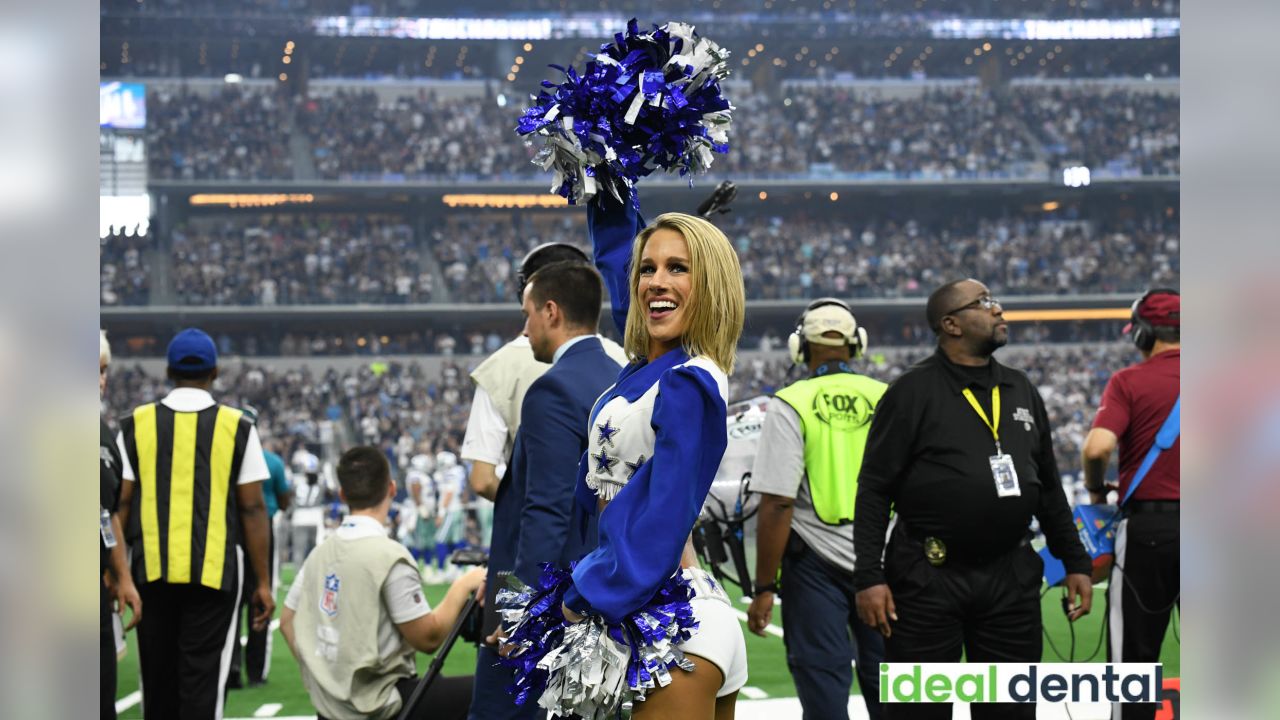 Jan 4, 2015; Arlington, TX, USA; Dallas Cowboys cheerleaders perform prior  to the game against the Detroit Lions in the NFC Wild Card Playoff Game at  AT&T Stadium. Mandatory Credit: Kevin Jairaj-U …