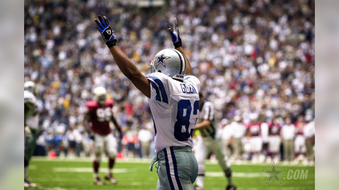 Dallas Cowboys wide receiver Terry Glenn celebrates a touchdown in the  second half against the Washington Redskins at FedEx Field in Landover,  Md., on Sept. 27, 2004. The Cowboys won the game