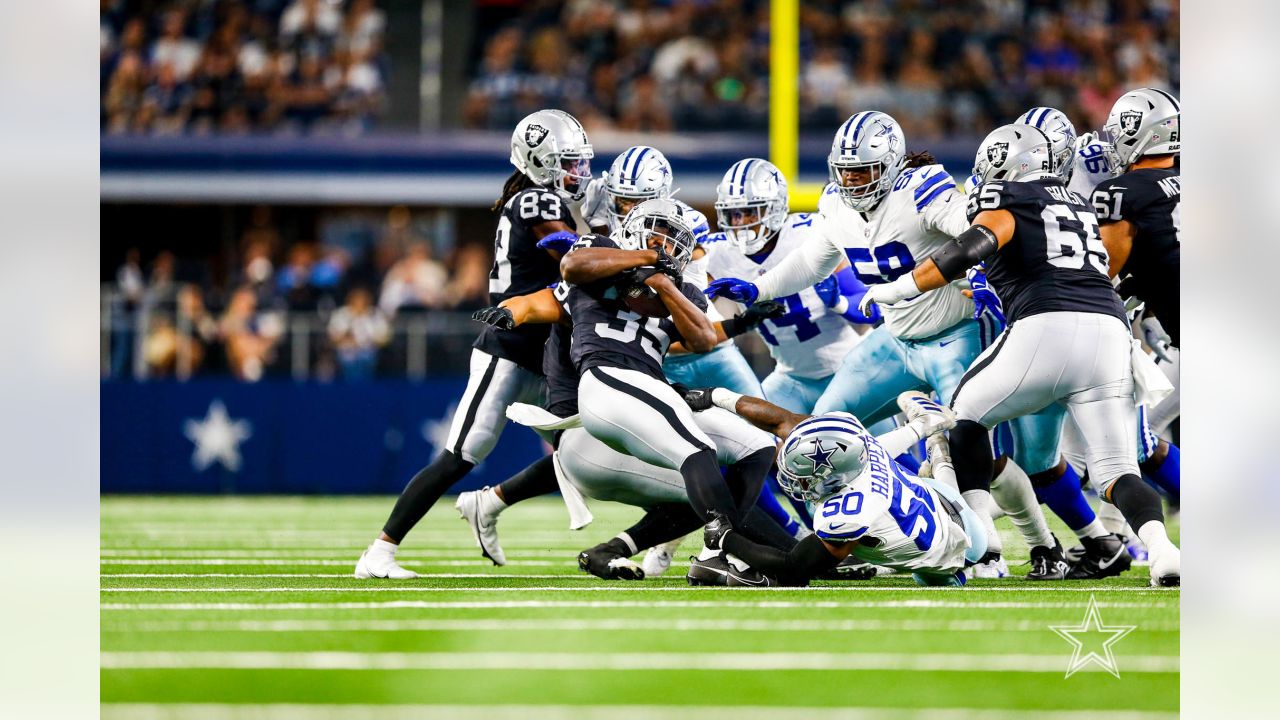 Arlington, United States. 26th Aug, 2023. Dallas Cowboys tight end Luke  Schoonmaker (86) celebrates a touchdown with another tight end Sean McKeon ( 84) during a NFL preseason season game between the Las