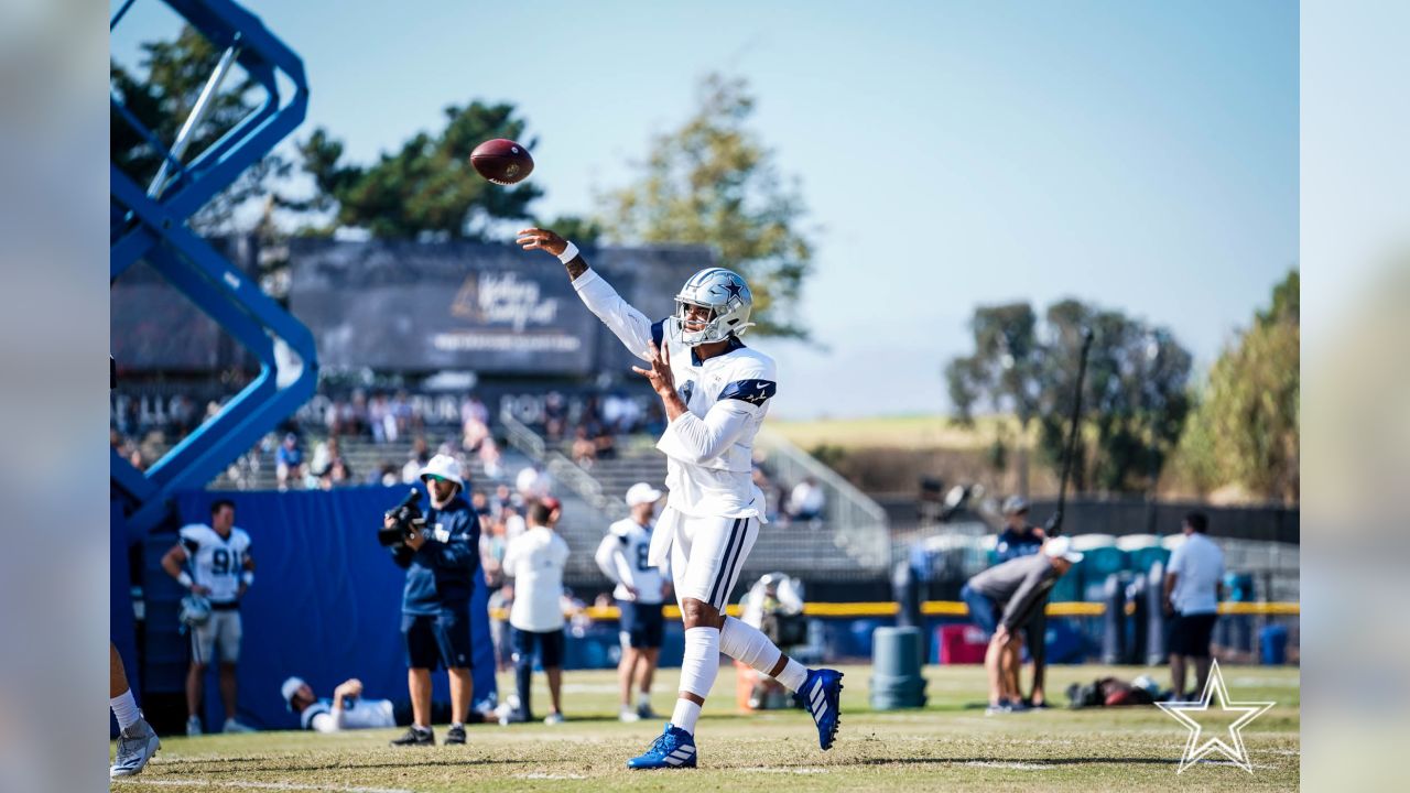 Dallas Cowboys offensive tackle Josh Ball (75) participates in drills at  the NFL football team's practice facility in Oxnard, Calif. Wednesday, Aug.  3, 2022. (AP Photo/Ashley Landis Stock Photo - Alamy