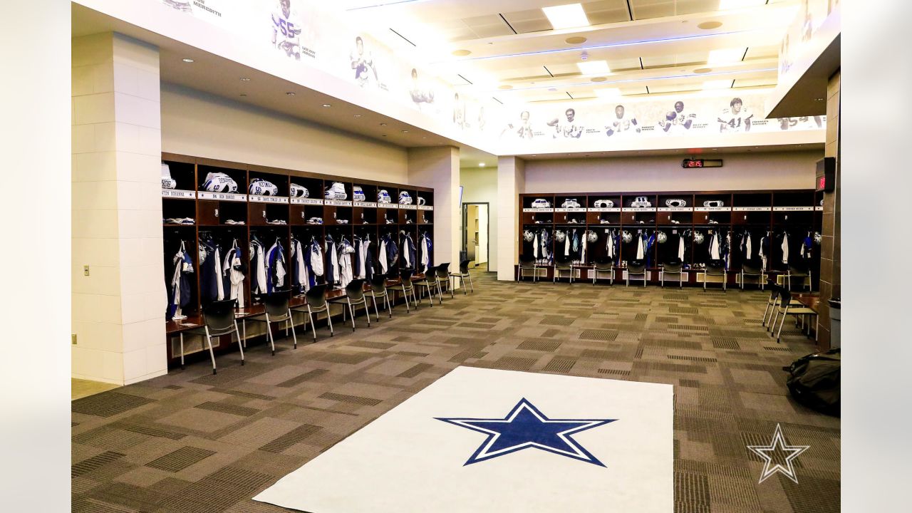 The star outside the Cowboys locker room