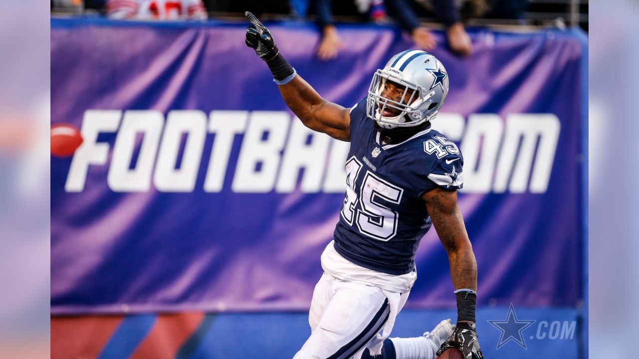 November 19, 2017: Dallas Cowboys running back Rod Smith #45 before an NFL  football game between the Philadelphia Eagles and the Dallas Cowboys at  AT&T Stadium in Arlington, TX Philadelphia defeated Dallas