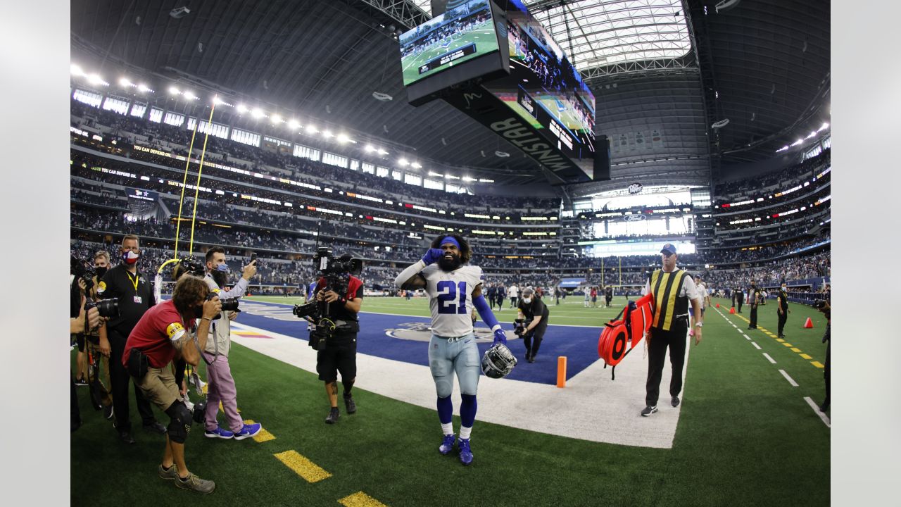 Dallas Cowboys cornerback Mike Jenkins (21) warms up prior to the NFL - NFC  Playoffs football game between the Philadelphia Eagles and Dallas Cowboys  at Cowboys Stadium in Arlington, Texas. Cowboys defeats