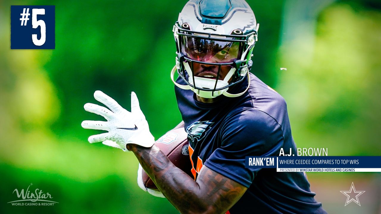 Where does A.J. Brown rank among the best wide receivers in the league?