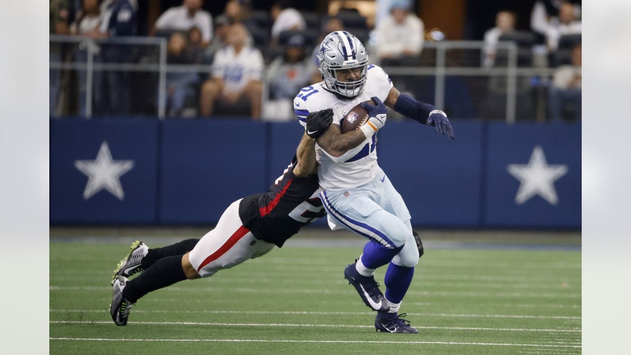 Dallas Cowboys wide receiver CeeDee Lamb (88) carries the ball during an  NFL football game against the Atlanta Falcons, Sunday, Aug 14, 2021, in  Arlington, Texas. Dallas won 43-3. (AP Photo/Brandon Wade