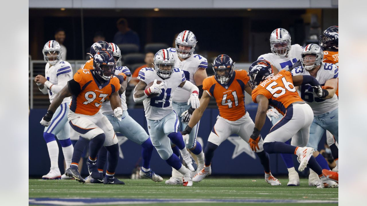 A Dallas Cowboys are honoring Medal of Honor recipients and the U.S. Armed  forces by placing stickers on the back of their helmets for their NFL  football game against the Denver Broncos