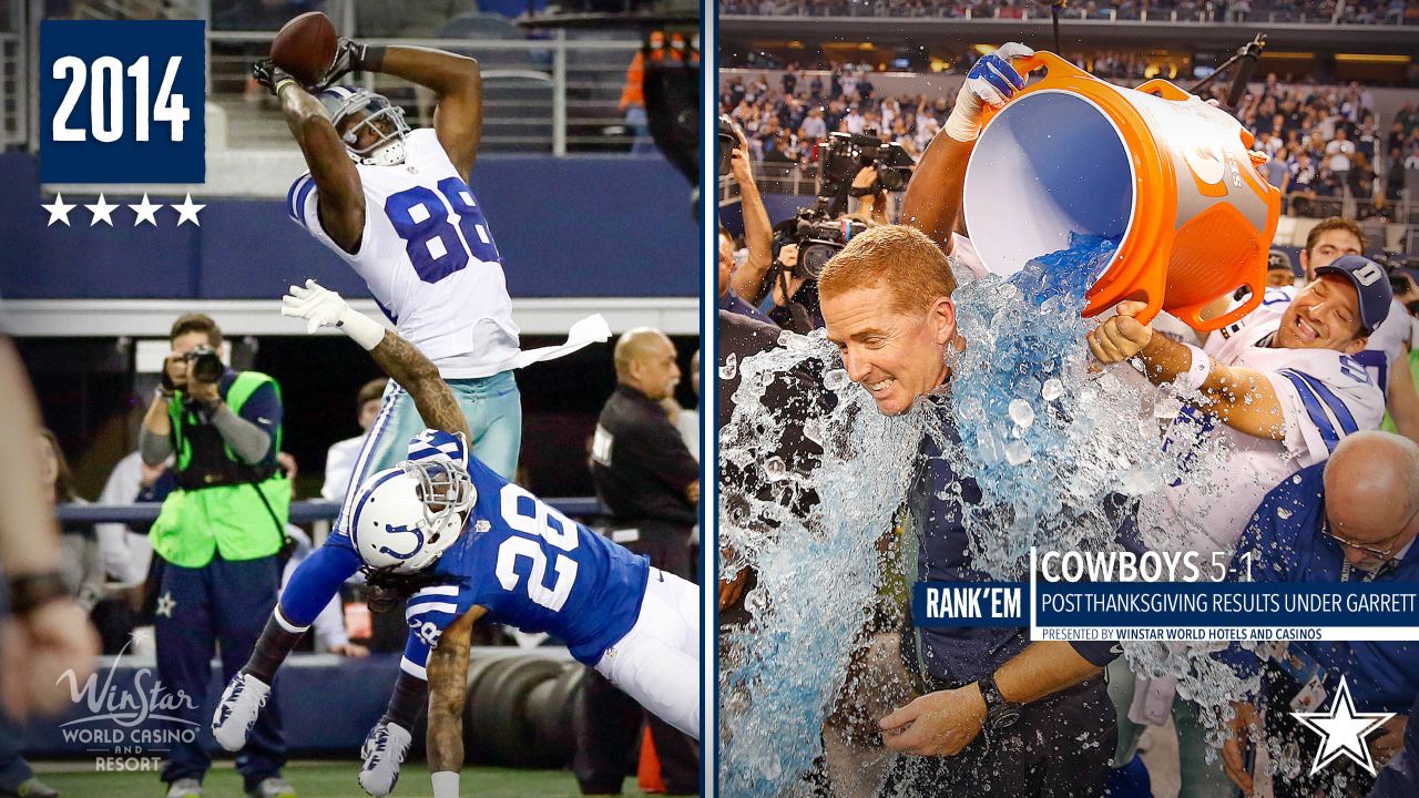 Jason Garrett's Cowboys have never won consecutive Thanksgiving