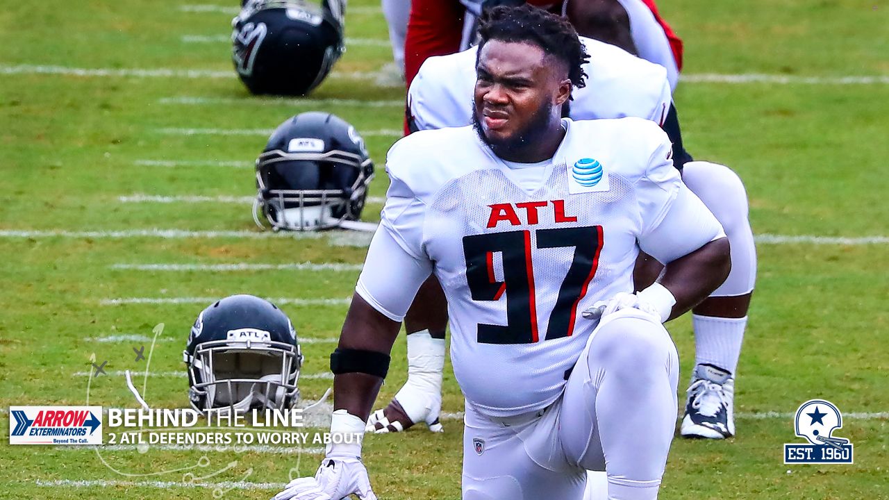 Dante Fowler, Hayden Hurst, Todd Gurley in all-black Falcons jerseys