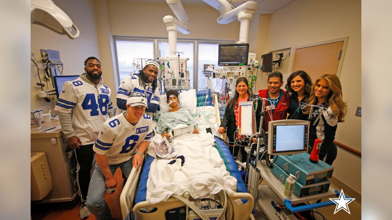 Dallas Cowboys players and cheerleaders visit North Texas hospitals