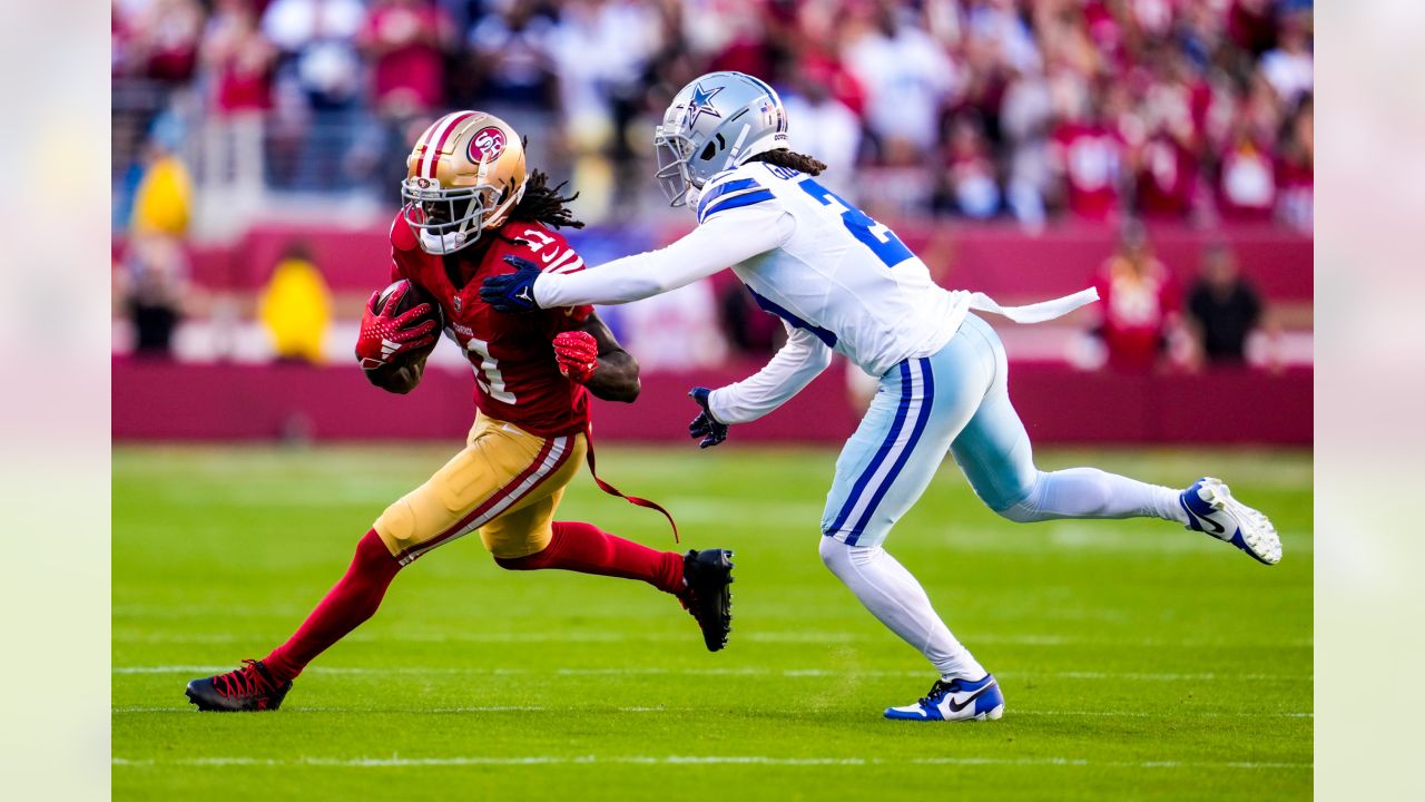 Dallas Cowboys wide receiver CeeDee Lamb (88) during the first half of an  NFL divisional round playoff football game against the San Francisco 49ers  in Santa Clara, Calif., Sunday, Jan. 22, 2023. (