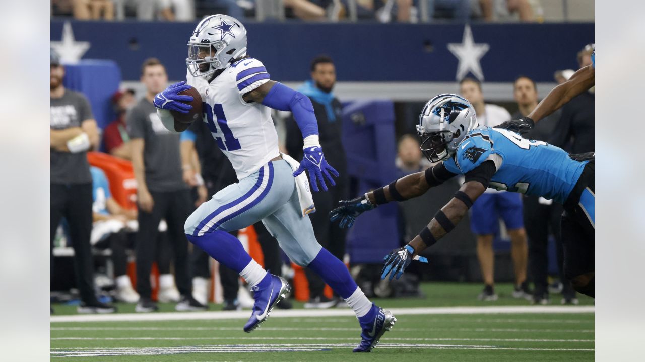 Dallas Cowboys defensive tackle Osa Odighizuwa (97) lines up for the snap  during an NFL football game against the Denver Broncos, Sunday, Nov. 7,  2021, in Arlington, Texas. (AP Photo/Matt Patterson Stock