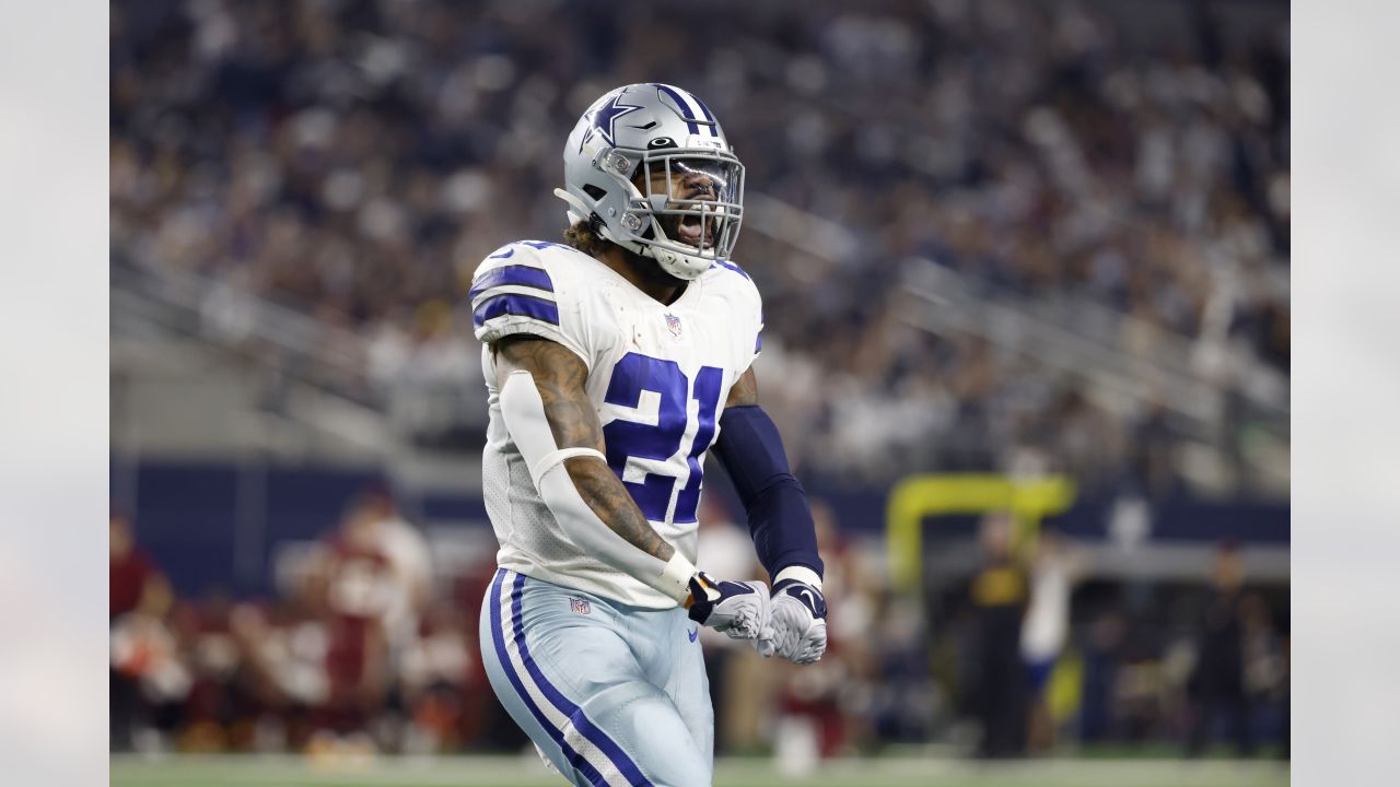 Dallas Cowboys quarterback Dak Prescott (4) looks to pass during a  Thanksgiving day NFL football game against the Las Vegas Raiders, Thursday,  Nov. 25, 2021, in Arlington, Texas. (AP Photo/Matt Patterson Stock