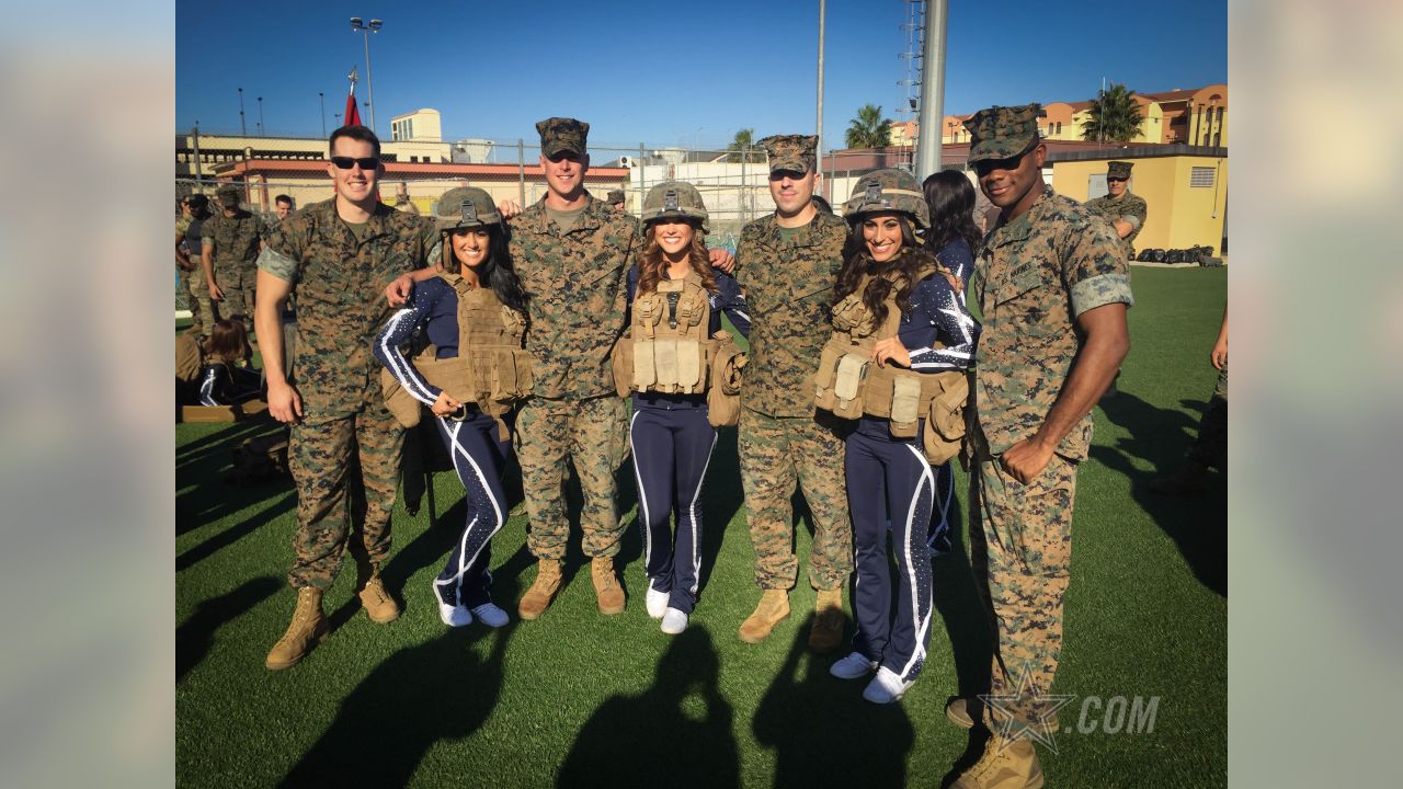 Dallas Cowboys Cheerleaders visit CAFB families during USO tour