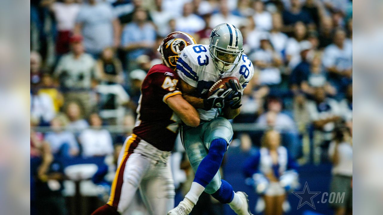 Dallas Cowboys wide receiver Terry Glenn celebrates a touchdown in the  second half against the Washington Redskins at FedEx Field in Landover,  Md., on Sept. 27, 2004. The Cowboys won the game