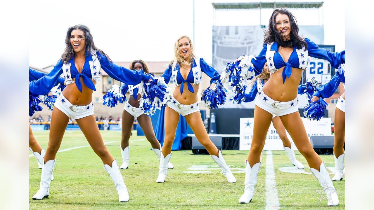 Photos: Kick back and celebrate! Dallas Cowboys Cheerleaders perform at  training camp opening ceremonies