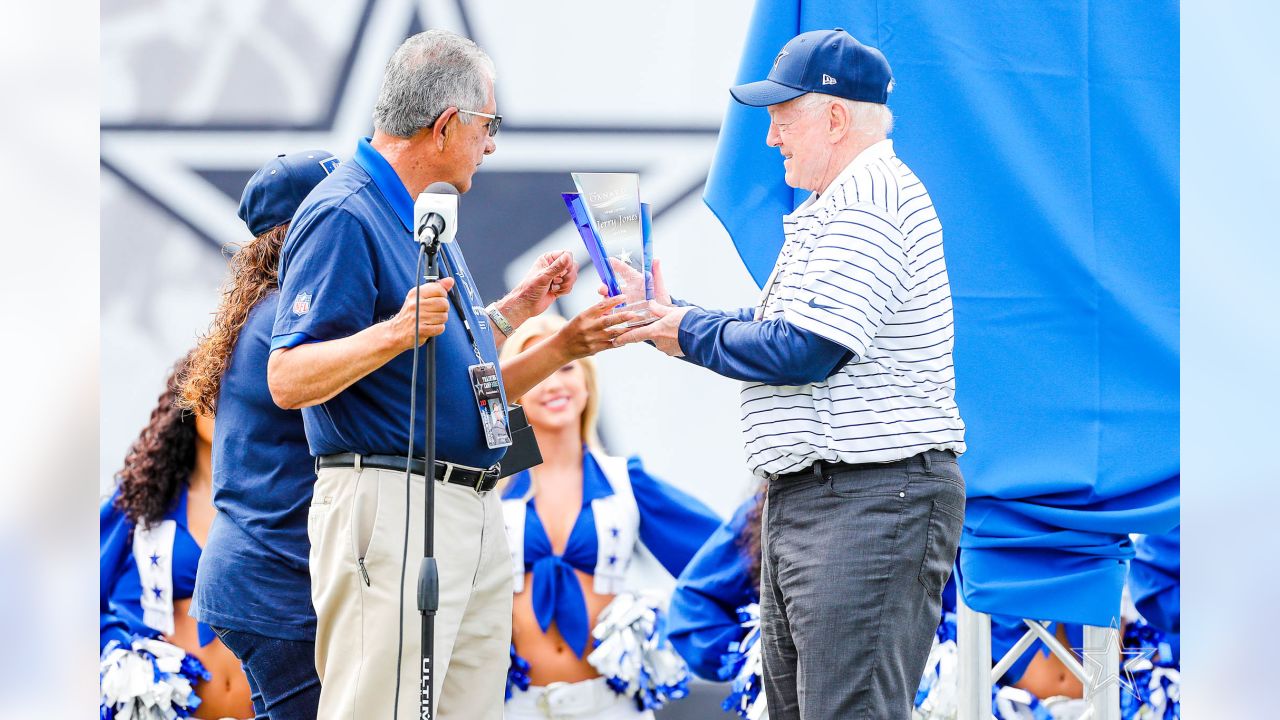 Photos: Fans turn out for Cowboys second practice, Jerry hoists a trophy  during opening ceremonies, Saturday's training camp action in Oxnard