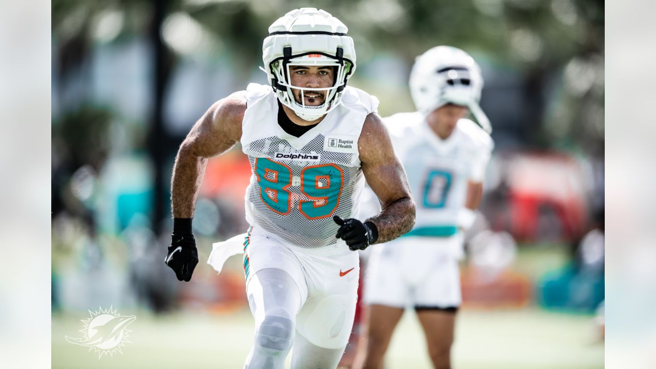 Miami Dolphins tight end Julian Hill does drills during practice at the NFL  football team's training facility, Thursday, July 27, 2023, in Miami  Gardens, Fla. (AP Photo/Lynne Sladky Stock Photo - Alamy