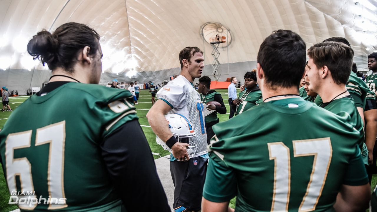 Miami Dolphins Host Southwest Miami Senior High School at Training