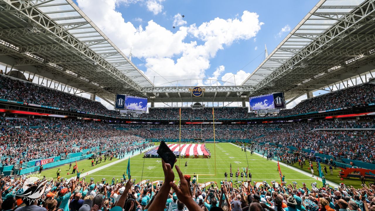 Miami Dolphins defensive end Emmanuel Ogbah (91) runs off the field  following an NFL football game against the New England Patriots, Sunday,  Sept. 12, 2021, in Foxborough, Mass. (AP Photo/Stew Milne Stock