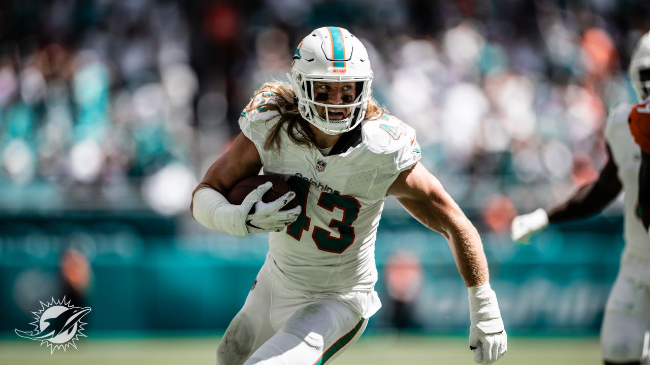 Miami Dolphins cornerback Kader Kohou (4) warms up before an NFL