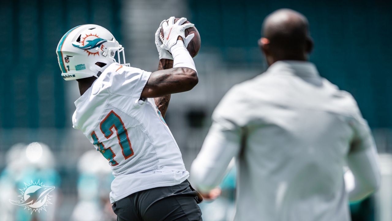 Miami Dolphins players hype up ZaQuandre White for scoring touchdown vs.  Las Vegas Raiders - Dolphin Nation