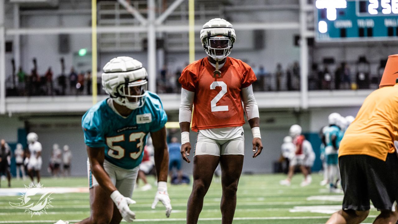 Miami Dolphins cornerback Kader Kohou does drills during practice at the  NFL football team's training facility, Thursday, July 27, 2023, in Miami  Gardens, Fla. (AP Photo/Lynne Sladky Stock Photo - Alamy