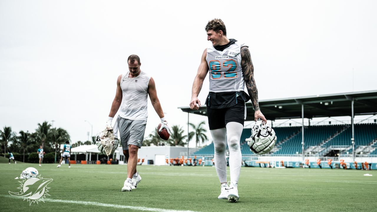 Miami Dolphins wide receiver River Cracraft runs drills during practice at  the NFL football team's training facility, Wednesday, July 26, 2023, in  Miami Gardens, Fla. (AP Photo/Lynne Sladky Stock Photo - Alamy