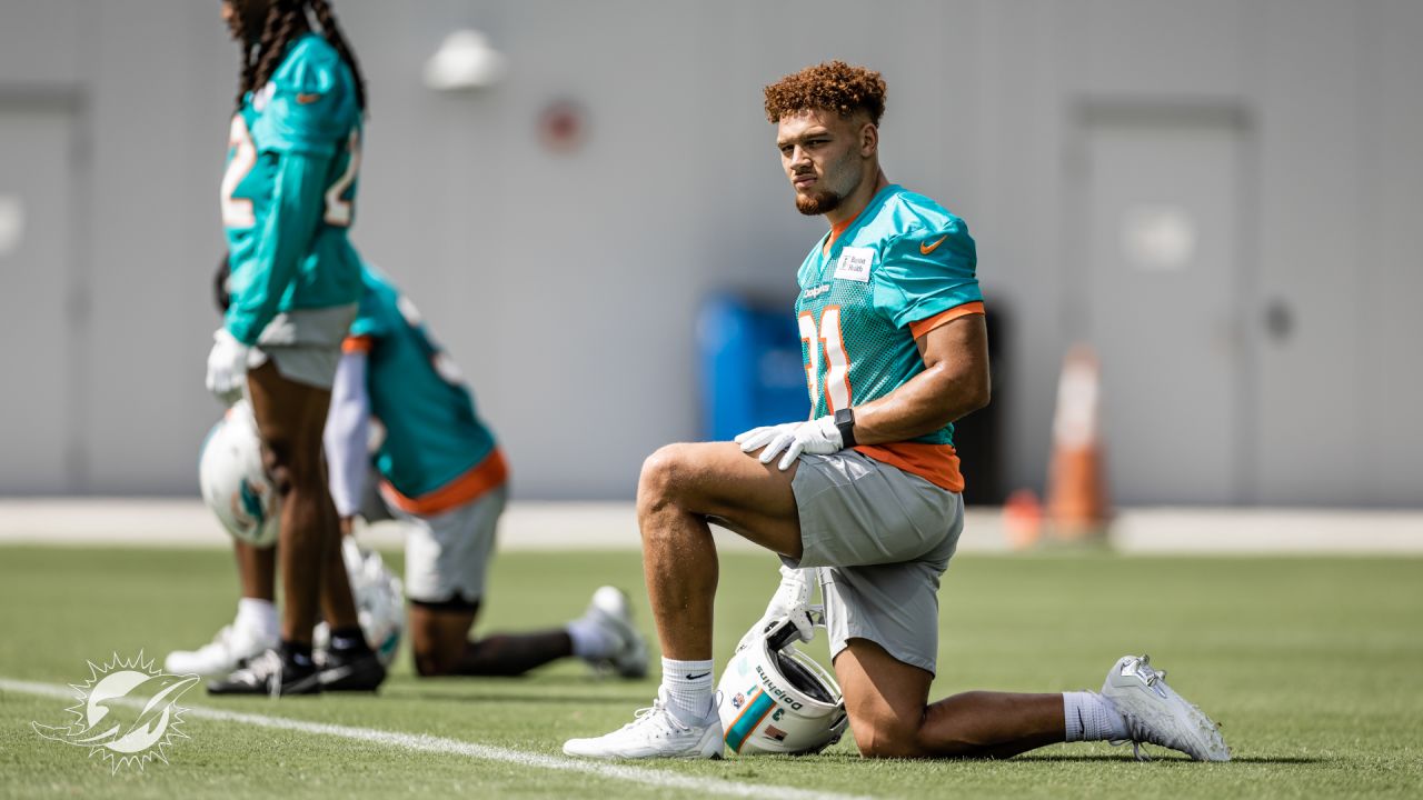 Miami Dolphins cornerback Cam Smith dances along with music during the NFL  football team's rookie minicamp in Miami Gardens, Fla., Friday, May 12,  2023. (AP Photo/Rebecca Blackwell Stock Photo - Alamy