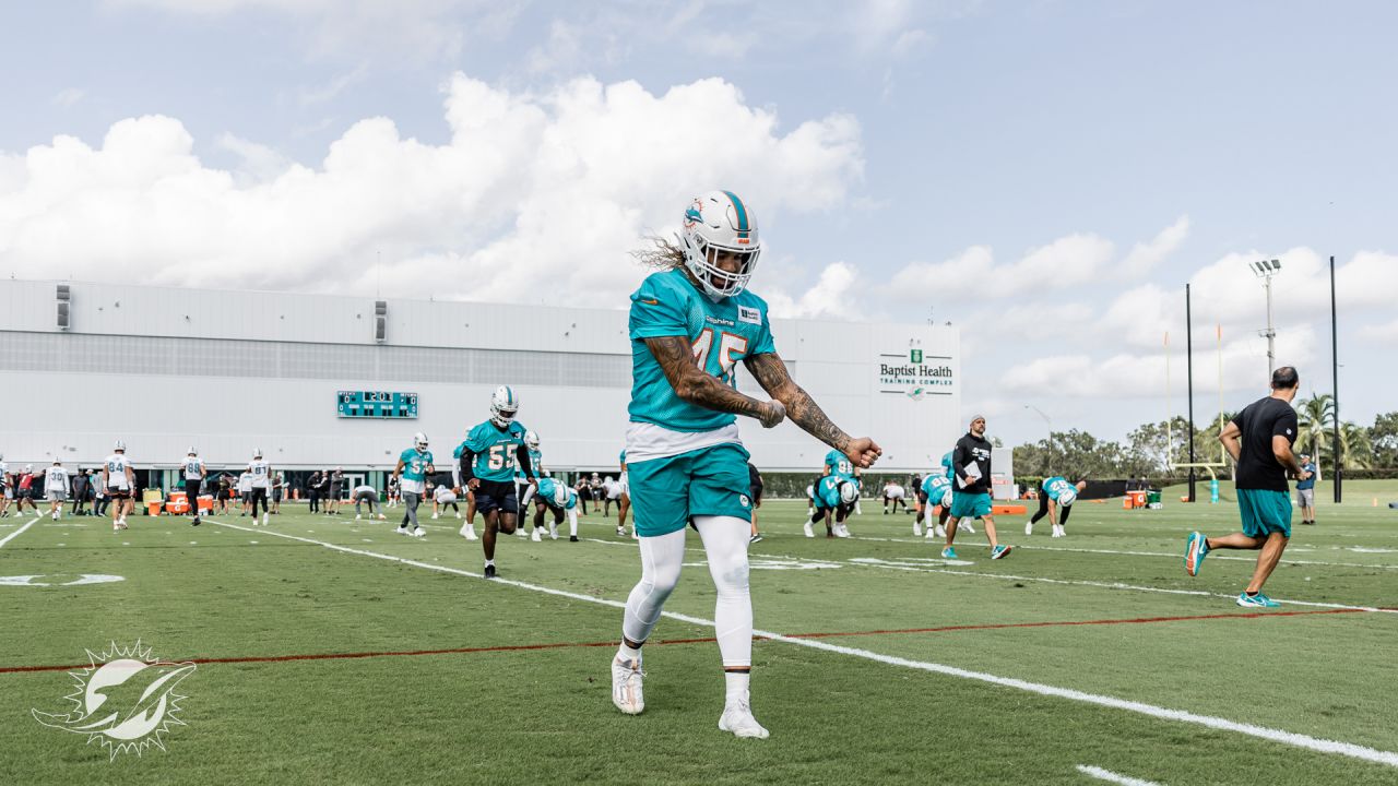 Miami Dolphins linebacker Cameron Goode (53) takes part in drills at the  NFL football team's practice facility, Tuesday, Aug. 16, 2022, in Miami  Gardens, Fla. (AP Photo/Lynne Sladky Stock Photo - Alamy