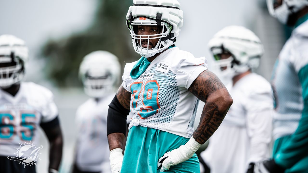 Miami Dolphins wide receiver River Cracraft runs drills during practice at  the NFL football team's training facility, Wednesday, July 26, 2023, in  Miami Gardens, Fla. (AP Photo/Lynne Sladky Stock Photo - Alamy