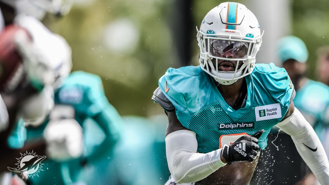 August 18, 2021: In this photo from July 29, 2021, Miami Dolphins  cornerback Noah Igbinoghene