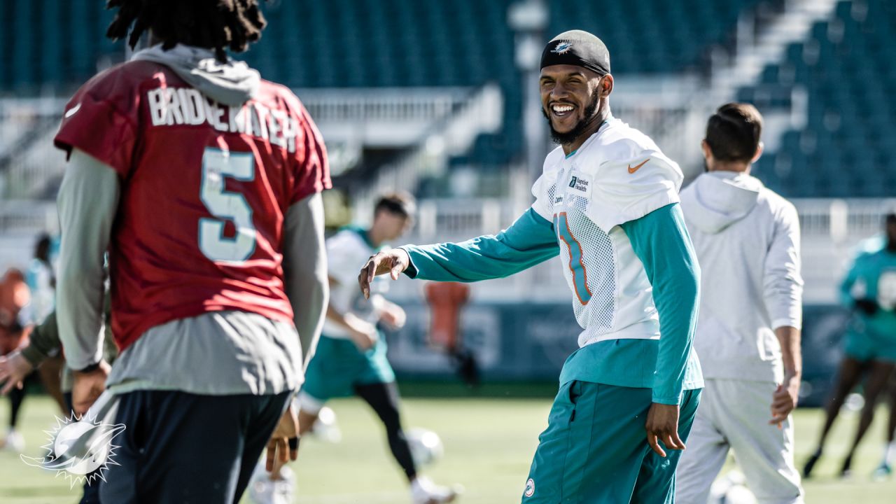 Miami Dolphins wide receiver Cedrick Wilson Jr. (11) runs drills during  practice at the NFL football team's training facility, Tuesday, Aug. 1,  2023, in Miami Gardens, Fla. (AP Photo/Lynne Sladky Stock Photo - Alamy