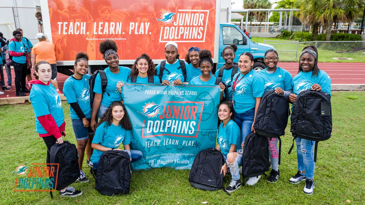 Miami Dolphins Donate Equipment and Meals to 1,000 High School and