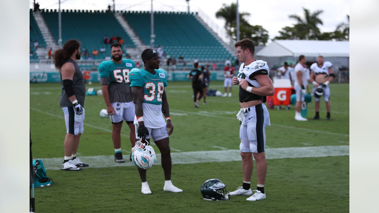 Philadelphia Eagles running back Boston Scott takes part in drills at the  Miami Dolphins' NFL football team's practice facility, Thursday, Aug. 25,  2022, in Miami Gardens, Fla. (AP Photo/Lynne Sladky Stock Photo 