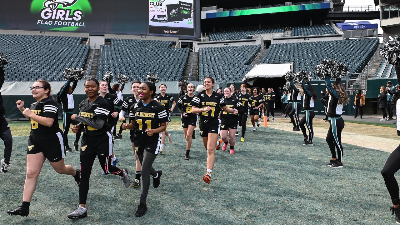 On Saturday, our girls' flag football team participated in the Girls Flag  Football Jamboree at the Eagles training facility, the NovaCare…