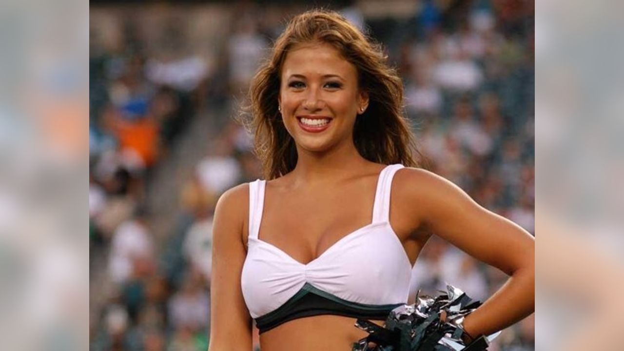 Fly girl: Rookie Eagles cheerleader Michaelaann Guaracini