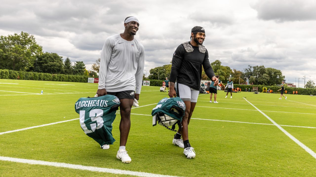 Philadelphia Eagles' Jack Stoll walks to the field during the NFL football  team's training camp, Thursday, Aug. 3, 2023, in Philadelphia. (AP  Photo/Matt Slocum Stock Photo - Alamy