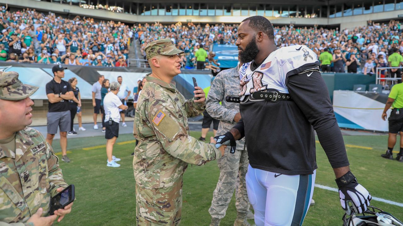 Philadelphia Eagles honor military with jerseys during training camp –  NBC10 Philadelphia