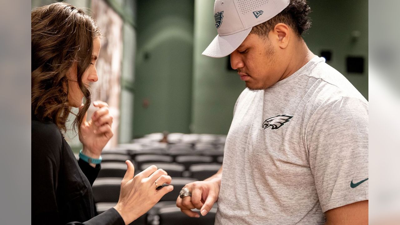 The Eagles' 2022 NFC Championship rings have been revealed, courtesy of  @kvonwallace