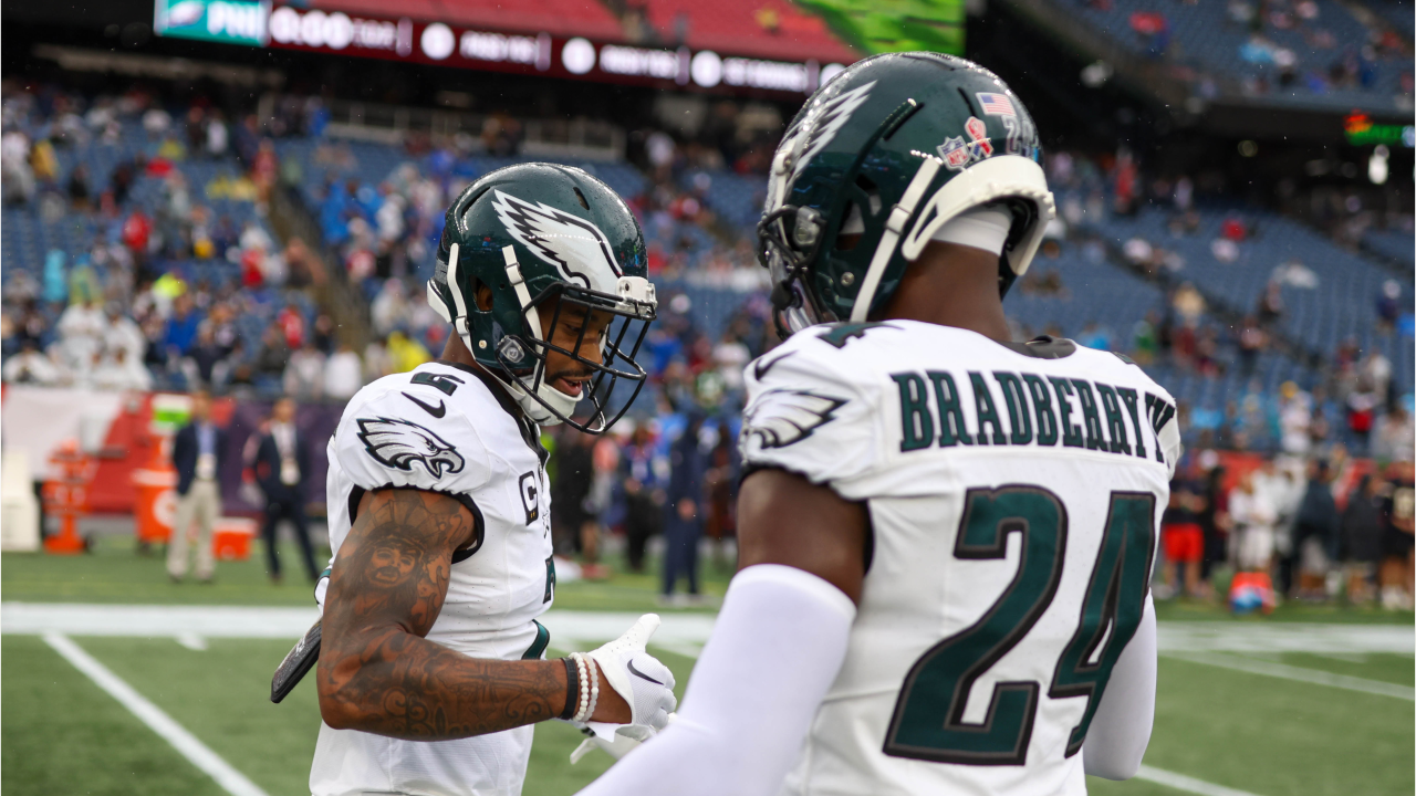 Can't-Miss Play: Philadelphia Eagles cornerback Darius Slay pick-sixes New  England Patriots quarterback Mac Jones on Pats' first drive of 2023