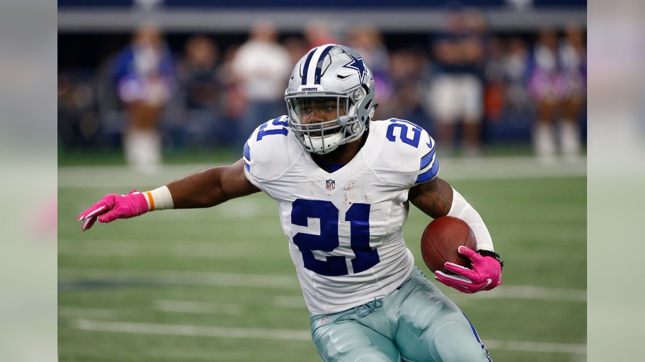 Buffalo Bills wide receiver Cole Beasley (10) reaches the end zone for a  touchdown after catching a pass as Dallas Cowboys cornerback Byron Jones  (31) looks on in the first half of