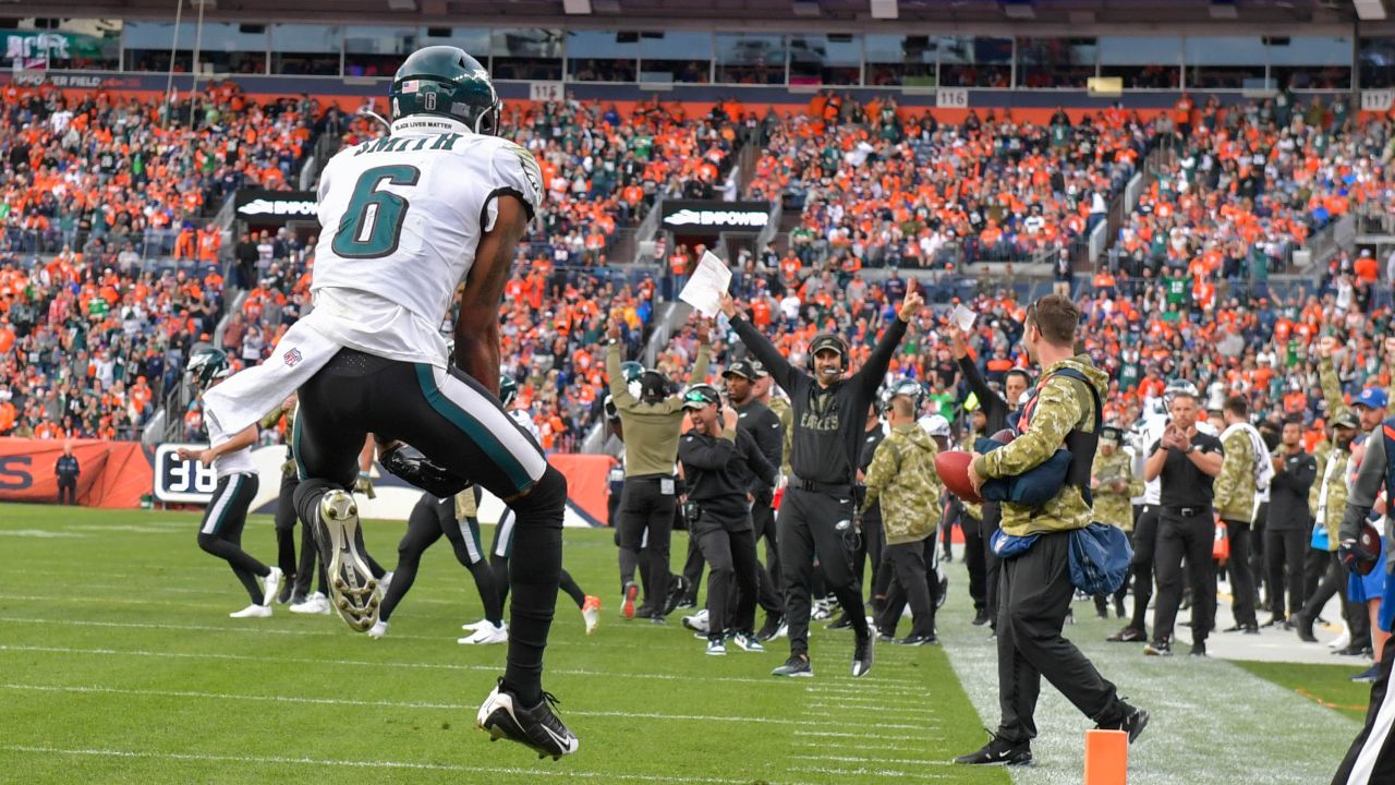 Why the Eagles' DeVonta Smith did a 'rock the baby' TD celebration