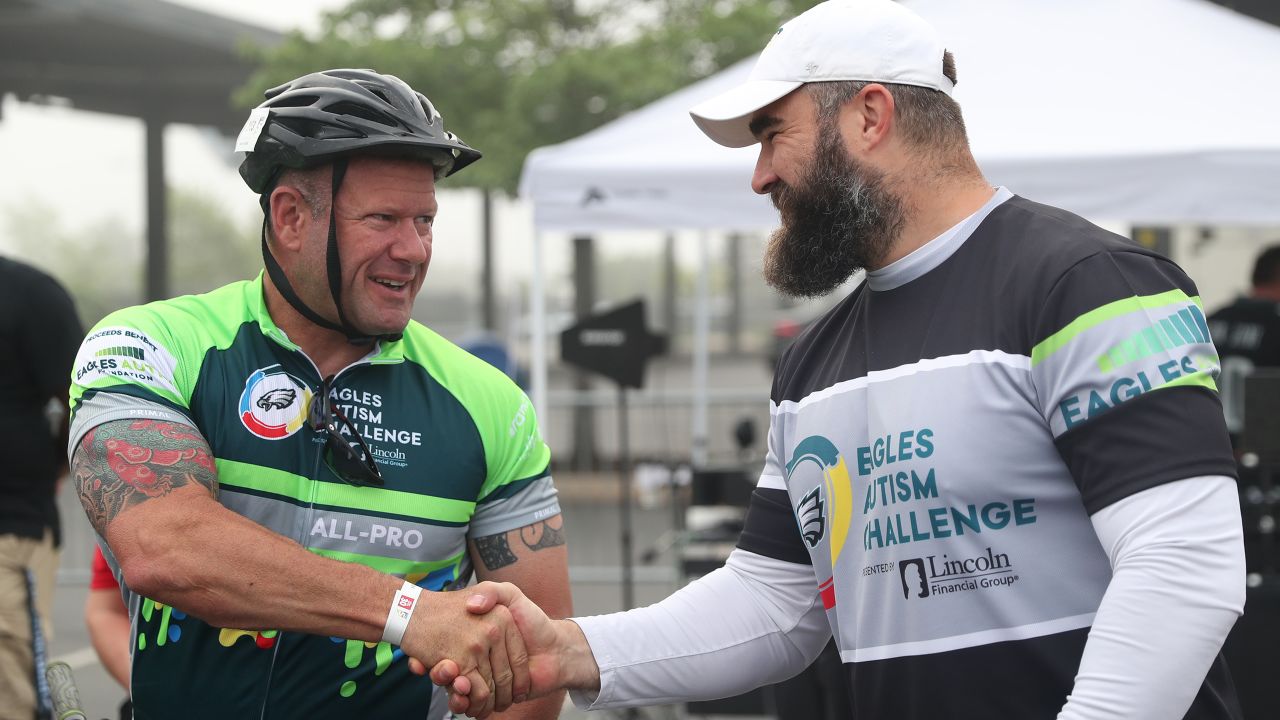 Eagles Autism Challenge Brings Together Jason Kelce, Fans Biking