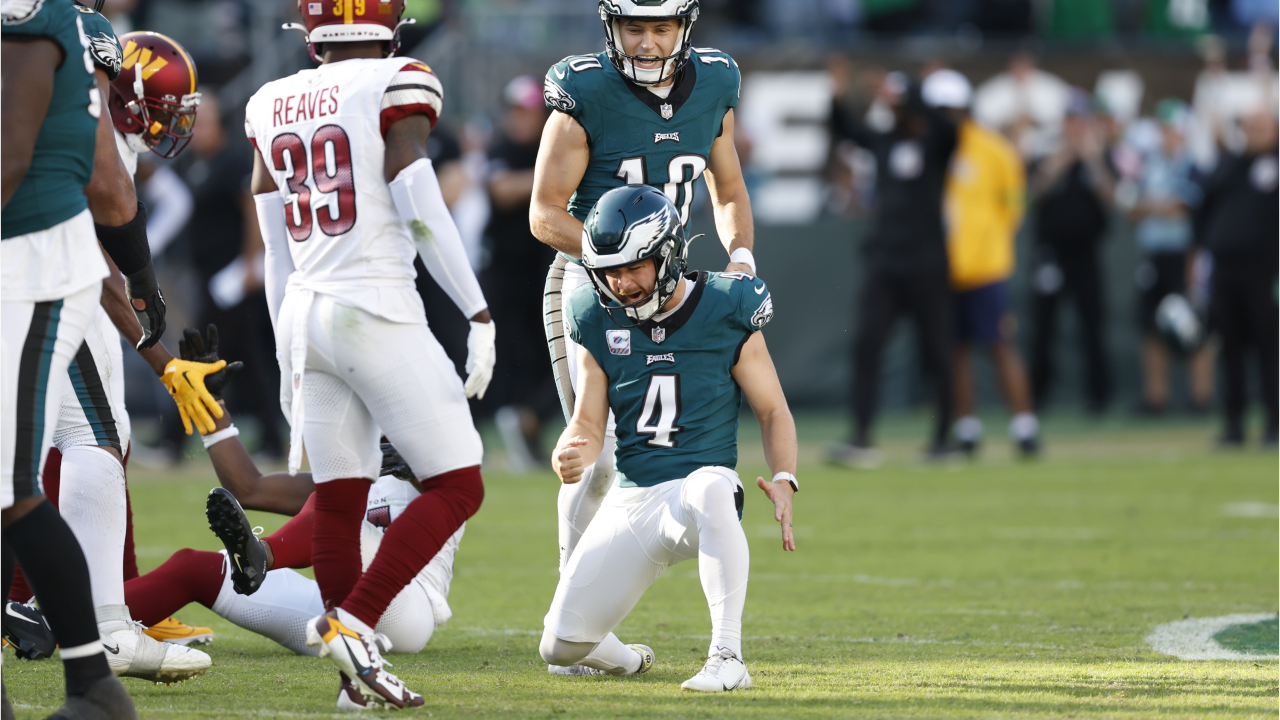 Jake Elliott's clutch FG gives Eagles overtime win over Washington  Commanders - CBS Philadelphia