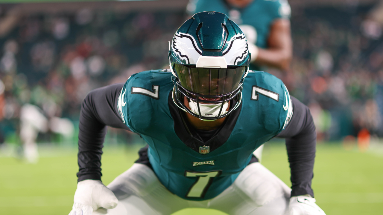 Philadelphia Eagles running back Kenneth Gainwell (14) reacts to the  touchdown during the NFL football game against the Jacksonville Jaguars,  Sunday, Oct. 2, 2022, in Philadelphia. (AP Photo/Chris Szagola Stock Photo  - Alamy